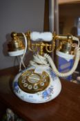 Vintage Style Pottery Telephone