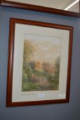 Signed Framed Watercolour of Ingleton, Yorkshire b