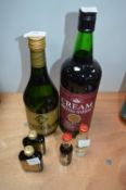 Napoleon French Brandy, Cream Sherry, Cognac Minia
