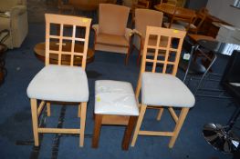 Two Breakfast Bar Stool plus a Low Stool