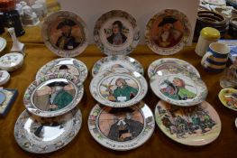 Twelve Royal Doulton Character Plates