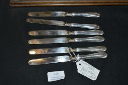 Six Hallmarked Silver Handled Knives - Sheffield 1