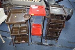 Three Salon Trolleys