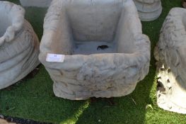 Square Garden Planter with Wall & Ivy Design