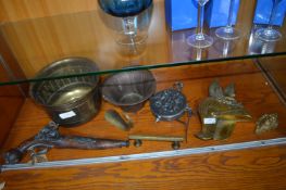 Decorative Brassware, Model Flintlock Pistol, etc.
