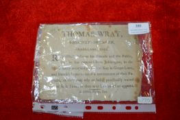 1753 York Chimney Sweeper Advertisement