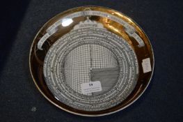 Fornasetti Astro Labio Christmas 1969 Gilt Plate