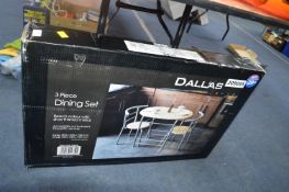 Dallas 3pc Dining Set; Table & Two Chairs