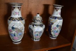 Two Oriental Vases and a Ginger Jar