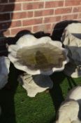 Oyster Shell Design Birdbath