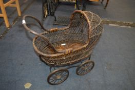 Wicker Work Dolls Pram