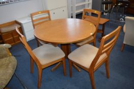 Nathan Circular Dining Table with Four Chairs