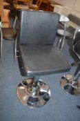 Chrome & Black Gas Lift Barstool