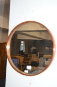 Copper Framed Circular Mirror