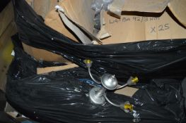 *~72 Three Branch Ceiling Lights (silver)