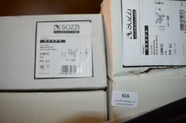 *~170 Sozzi 31171 Half Moon Wall Lights