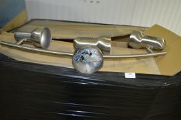 *~51 Polished Chrome Three Light Bowed Ceiling Lig