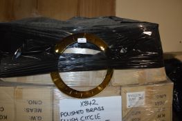 *~842 Polished Brass Full Circle Ceiling Light Tri