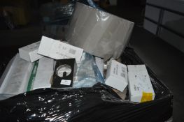 *Mixed Pallet of Lampshades, Stainless Steel Lamp