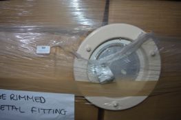 *~640 Beige Rimmed Metal Light Fittings