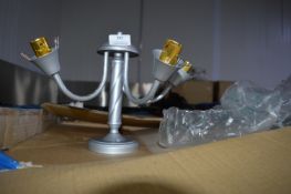 *~200 Grey Metal Three Spot Ceiling Lights