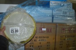 *Pallet of ~90 Polished Brass Flush Ceiling Lights