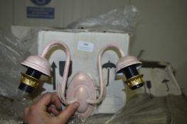 *Pallet of ~81 Pink & Gold Twin Lamp Wall Lights L