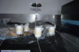 *Pallet of ~18 Brushed Satin Five Branch Ceiling L