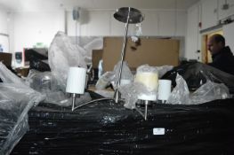 *18 Brushed Satin Five Lamp Ceiling Lights