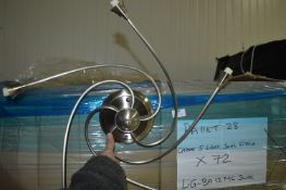 *Pallet of ~72 Chrome Five Light Swirl Ceiling Lig