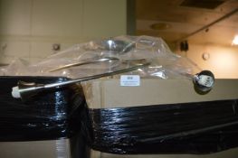 *Pallet of ~72 Matt Chrome Five Light Swirl Ceilin