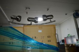 *Twelve Boxes of 6 Brushed Satin Three Lamp Ceilin