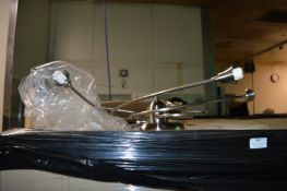 *Pallet of ~72 Matt Chrome Five Light Swirl Ceilin