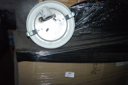 *~716 White Plastic Circular Wall Lamps (no shades