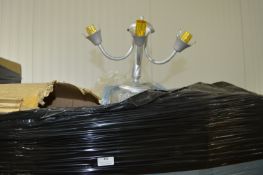 *~198 Silver Grey Three Lamp Ceiling Lights