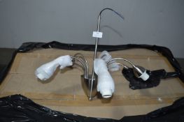 *Pallet of ~17 Brushed Stainless Steel Five Branch Light Fittings