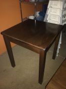 * Four Dark Wood Dining Tables 70cmx70cm