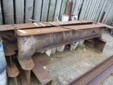 *Pair of Heavy Steel Trestles ~2.5m long x 900mm t