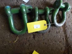 *Two 8 ton Bow Shackles and One Large D Shackle