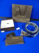 Gucci Black Leather Belt Size: 95.38