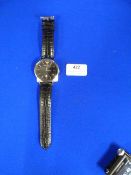 Emporio Armani Gent's Wristwatch with Black Leathe