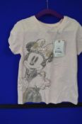Next Girls Mini Mouse Pink T-Shirt Size: 8 Years