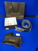 Gucci Black Leather Belt Size: 95.38