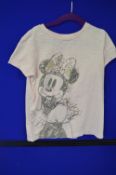 Next Girls Mini Mouse Pink T-Shirt Size: 7 Years