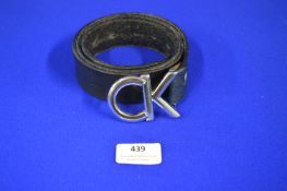 Calvin Klein Gent's Black Leather Belt