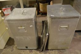 Two Grundy Bins (one with wheels)