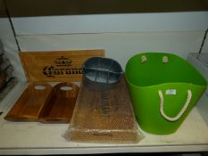 *Wood Trays, Corona Plater, and Plastic Buckets, etc.