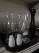 *Trays, Carafes, Bowls, etc.