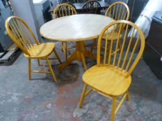 Round Pedestal Table with Chairs ~106cm diameter