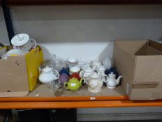 Assorted China Including Cake Stands, Teapots, Pla